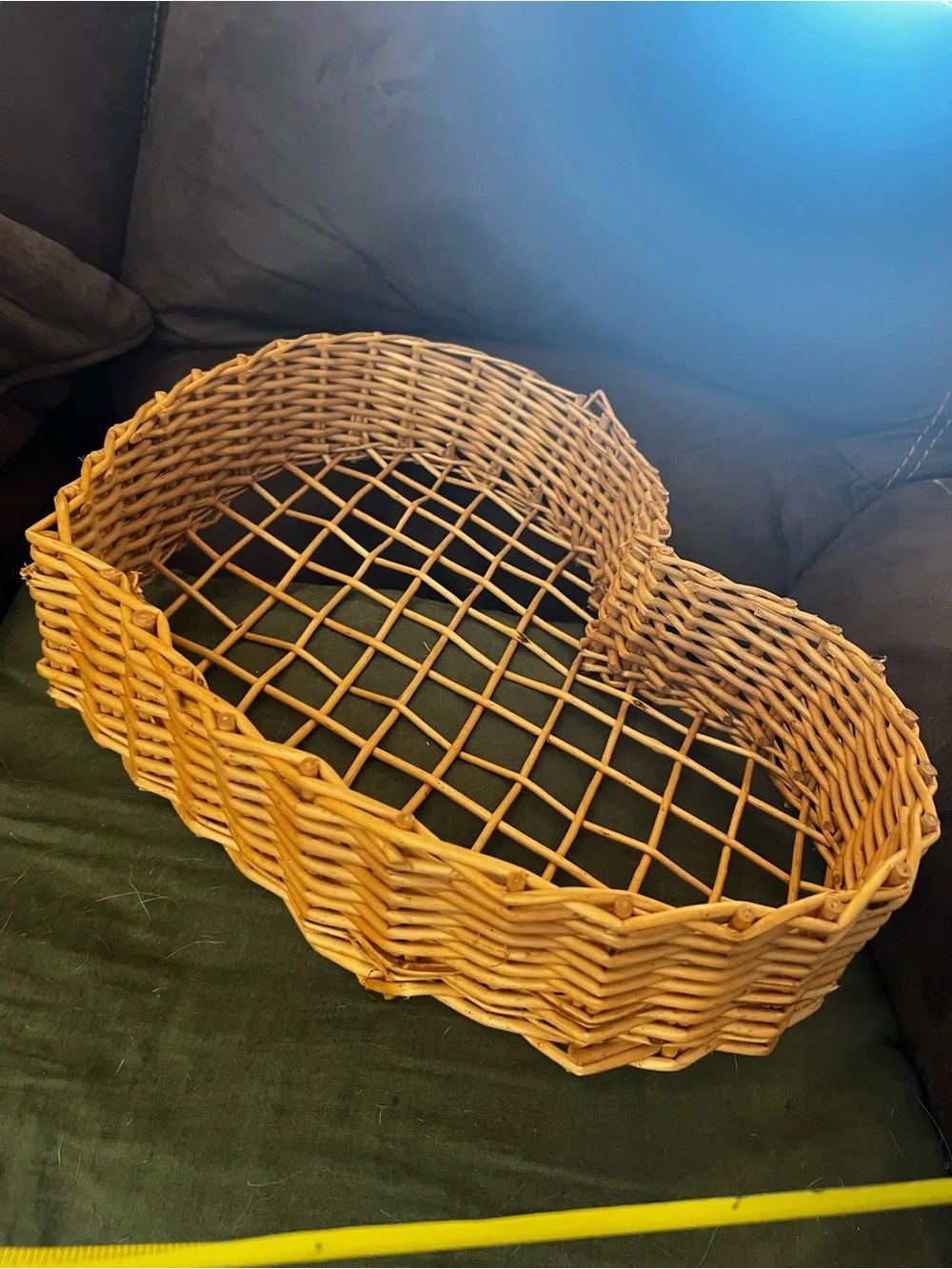 Vintage Woven Heart Rattan Wall Decor - Natural Honey